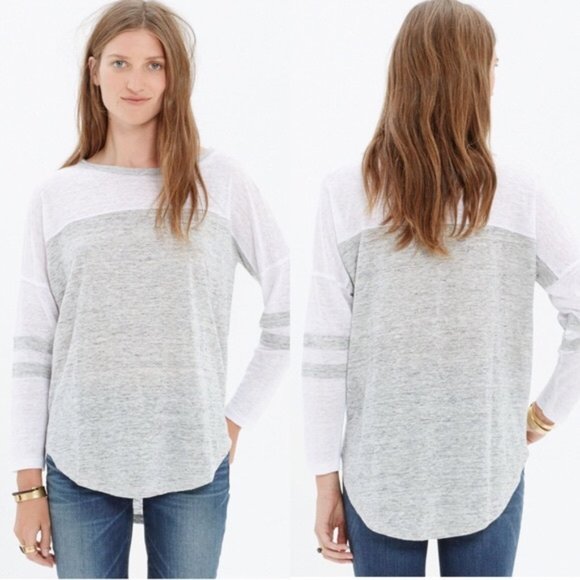 Madewell Tops - {Madewell} Frontrunner Baseball T Grey A196 size L
